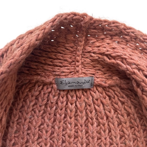 Elsamanda Chunky Knit Open Cardigan Sweater Size Medium - Picture 4 of 5